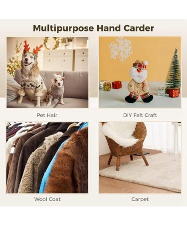 Nemeii Large Wool Carding Tools - 2 Pack 6.1x4.8 Hand Card for Wool Craft & Pet Grooming - Durable & Easy to Use - Buy Online on GoSupps.com