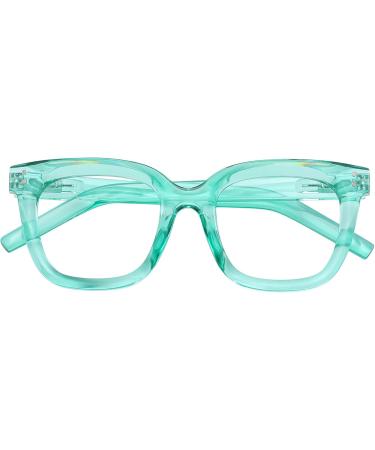 Blue Light Blocking Glasses for Men & Women - Stylish Square Green Frames - Buy Online on GoSupps.com