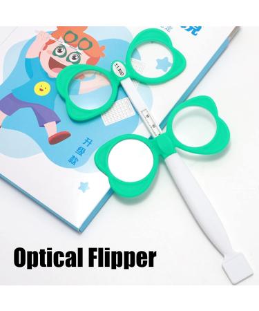 Optical Flipper Optometry Flip Lens Optical Flipper Flip Trial Lens Optical Flipper Plastic Optometry Flip Trial Lens Ophthalmic Test Tool with 5 Vision Test Cards for Near Vision Test ( 200 (20/40)) - Buy Online on GoSupps.com