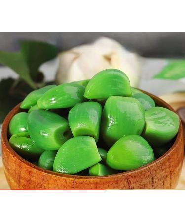 Shandong authentic Laba garlic Instant green garlic 250G/bag Sweet and sour garlic Delicious pickle Appetizer Vinegar pickled garlic Instant nacks Fast food Chinese spicy snacks (2 bags)