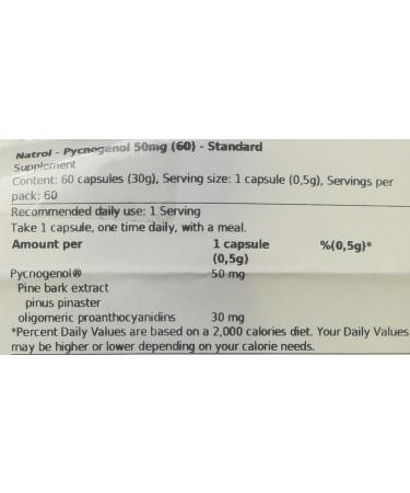NATROL Pycnogenol 50 Mg - Powerful Antioxidant Supplement - 0.02 lbs - Buy Online on GoSupps.com
