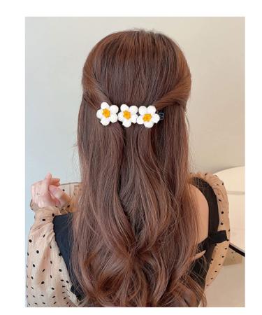 SENNI Crystal Stone Braided Hair Clips Set - 7PCS Sparkling Duckbill Hairpins with Flowers for Women and Girls (Style 3) - Buy Online on GoSupps.com