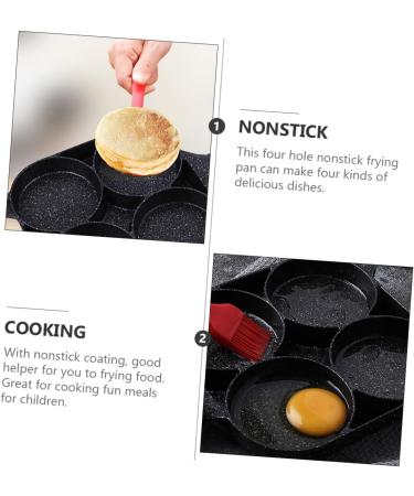 Zerodeko 3 Pcs Frying Pan Omelet Pans Egg Skillet Barbeque Grill Accessories Four- Hole Egg Pan Non Stick Fry Pan Egg Cooking Pot BBQ Accessories for Grill Aluminum Alloy Mini Supplies 38X21X2CMx3pcs Blackx3pcs - Buy Online on GoSupps.com