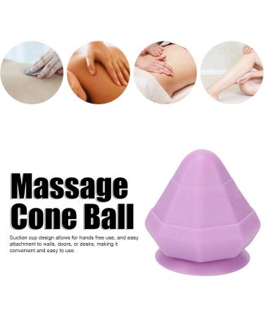 Massage Cone Ball with Suction Cup | Myofascial Relaxation | Hand-Free Design for Back Neck & Shoulders | Travel-Friendly Violet Massage Balls - Buy Online on GoSupps.com
