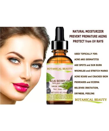 Buy 100% Pure Acai Berry Oil - Natural Virgin Cold Pressed Carrier Oil for Face Skin Hair & Nails - Rich in Vitamin E - 1 fl. oz - International Shipping Available - Buy Online on GoSupps.com