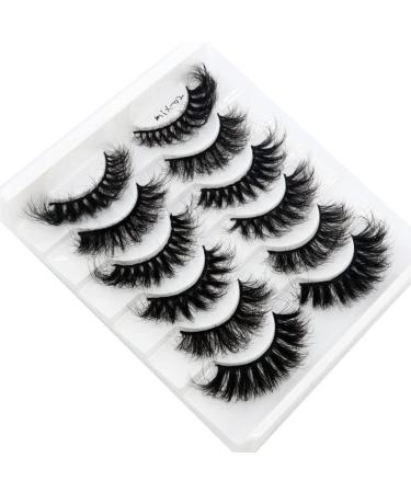 HBZGTLAD Cat-Eye 8D Wispy False Eyelashes - Pack of 6 Pairs | Dramatic Long Thick Volume Faux Mink Lashes | Mix-02 - Buy Online on GoSupps.com