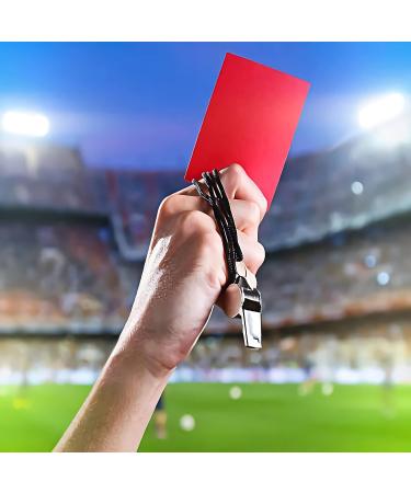 Soccer Referee Kit with Checkered Linesman Flags, Cards, Notebook, Whistle - 2Pcs Set - Buy Online on GoSupps.com