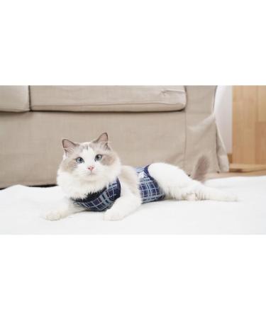 Dotoner Katzenbody After Op | Anti-Trolley Body for Cat Recovery | Post-Surgery Clothing for Cats & Dogs (Small Marine) - Buy Online on GoSupps.com