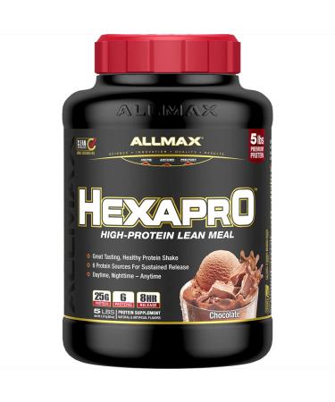 ALLMAX Nutrition Hexapro Ultra-Premium 6-Protein Blend Chocolate 5 lbs (2.27 kg) - Buy Online on GoSupps.com