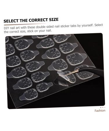 FOMIYES 20 Sheets nail stickers Label invisible sticker nails waterproof stickers plastic Adhesive nail adhesive press on sticky tabs nail stickers high viscosity double sided tape - Buy Online on GoSupps.com