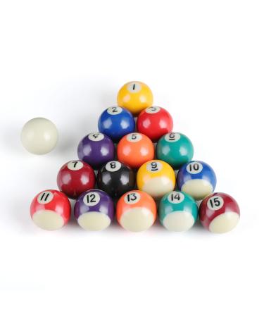 2 1/4" Pool Ball, 1 1/2" Children Ball with Billiards Ball Complete 16 Ball Set