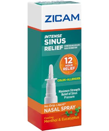 Zicam Intense Sinus Relief No-Drip Nasal Spray with Menthol & Eucalyptus - 0.5 oz - Buy Online on GoSupps.com