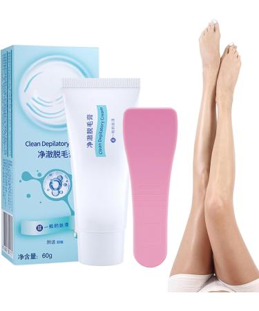 Depilatory Cream 60g Armpit Hair Remover With Scraper Smooth Skin For Legs Arms Men Bikini & Intimate Zone Women Armpits - Buy Online on GoSupps.com