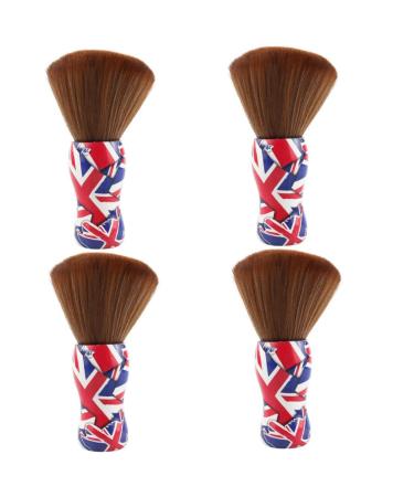 FOMIYES 4 Pieces Hair Cleaning Brush Dust Blower Men Shaving Brush Manual Gift Fiber Wool Man