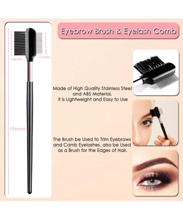 KINGMAS 5-Piece Makeup Brush Set for Eyeliner, Eyebrows, and Lashes - Brow Comb, Grooming Tool - Buy Online on GoSupps.com