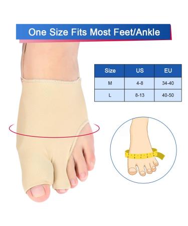 Orthopedic Bunion Corrector with Gel Pad - Big Toe Straightener and Protector for Hallux Valgus - Day and Night Support Sleeve for Foot Separation and Anti-Slip Design - Buy Online on GoSupps.com