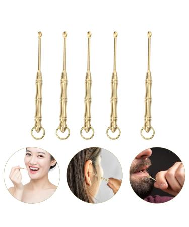 TEHAUX Ear Wax Removal Ear Pick Set Metal Toothpicks Ear Wax Kit Spoon Tool: 6 - Buy Online on GoSupps.com