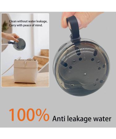 Denture Case Portable Denture Bath Box with Strainer & Mirror (Grey) - No-Leak Design - Buy Online on GoSupps.com