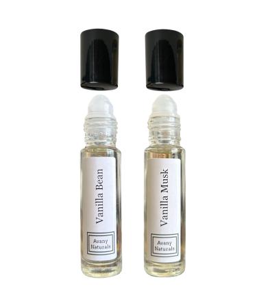 Perfumed Body Oil Samples - Mini Perfumes Women Rollerball Fragrance Oil Small Perfume for Woman Travel Size Cologne 2 pc (Vanilla Duo)