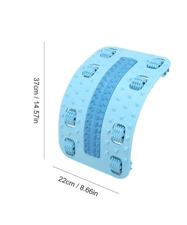 Durable Back Extensor & Lumbar Traction Device - Adjustable 56 Massage Points for Comfortable Stretching - Ideal for Men - Blue - Buy Online on GoSupps.com