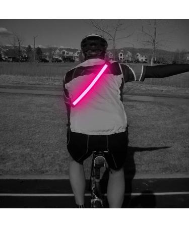 Illumifun Elastic LED Running Belt - USB Rechargeable Pink Waistband for Running, Cycling, Camping - High Visibility Safety Light - Buy Online on GoSupps.com