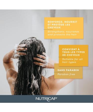 NUTRISANTE Nutricap Fortifying Shampoo All Hair Type - Softness Shine Flexibility - All Natural - Nourishing Wheat Germ Oil Vitamin E - Paraben Free - Sulfate Free - 200ml - 2 Months Solo - Buy Online on GoSupps.com