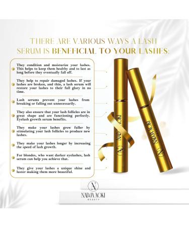 Premium Eyelash Growth Serum for Longer, Thicker Lashes and Eyebrows - 5ml - Buy Online on GoSupps.com