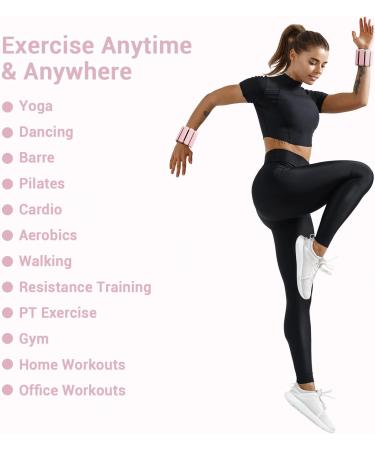 Portable Weight Cuffs - 2-Series Set (0.5kg & 1kg) for Men & Women | Ankle Weights for Yoga Dance & Aerobics - Pink Peony - Buy Online on GoSupps.com