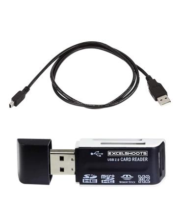 USB Cable for Canon EOS Rebel T7i DSLR Camera| Mini USB Data Transfer Cable for Canon PowerShot/Rebel/EOS/DSLR Cameras & Camcorders| Camera Cable & Memory Card Reader| 3 FT 3-Feet