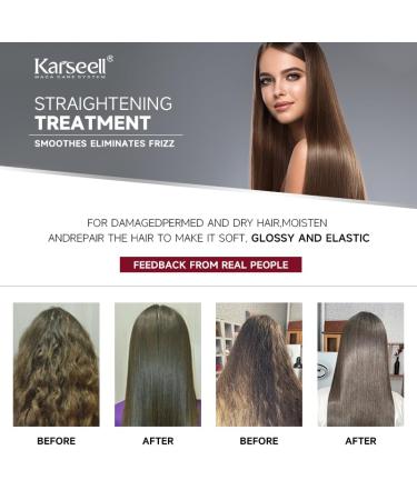 Karseell Brazilian Keratin Treatment Complex - Organic Hair Straightening Conditioner with Collagen & Biotin - 16.9 fl oz (500ml) - International Shipping Available - Buy Online on GoSupps.com