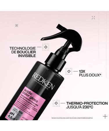 REDKEN Thermo-Protective Leave-In Treatment Colored Hair Hydrates & Protects Color Vitamin E & Arginine Acidic pH Formula Acidic Color Gloss 190ml - Buy Online on GoSupps.com