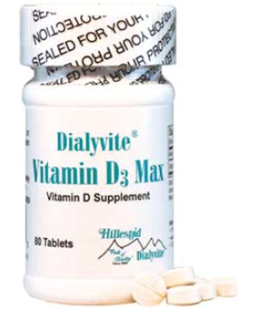 Dialyvite - Vitamin D3 Max - 50 000 IU - 80 Tablets