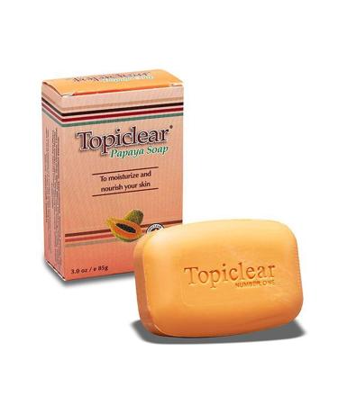 Topiclear Papaya Soap 3.0 OZ/e 85g