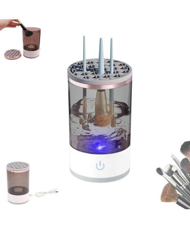 Illumi Brushly Pro Brush Blender Brushly Cosmetics Brush Cleaner Make Up Cosmetic Brush Cleaner Automatic Spinning Makeup Brush Cleaner Black