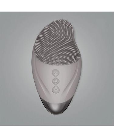Face Brush Cleanser - Soft Silicone Face Cleansing Brush | Vibrating Waterproof Rechargeable Simple Skin Care Tools for Enhances Absorption of Facial Skin Care Products Gray (English) - Buy Online on GoSupps.com