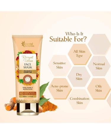 Oriental Botanics Rivayat Ubtan Face Wash - Clean & Radiant Skin with Saffron Rose & Turmeric | Paraben-Free | 100ml - Buy Online on GoSupps.com