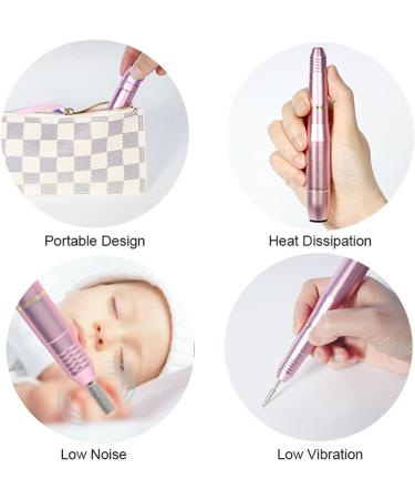 Nail kit Portable Electric Nail Drill Machine Professional 20000RPM USB Manicure Pedicure Drills for Polishing Tools with Nail Drill Kit Nail kit for Beginners with Everything - Buy Online on GoSupps.com