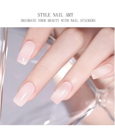 JMEOWIO Gel Nail Stickers Cream Light Pink Semi Cured Gel Nail Strips Wraps UV/LED Nail Supplies Nail Art Design Decoration Accessories - Buy Online on GoSupps.com