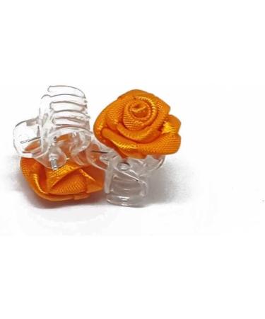 5 Orange Rose Hair Clips - Bridal Accessories | Elegant Floral Hair Clips for Weddings - Buy Online on GoSupps.com