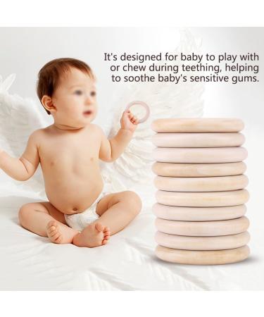 Pack of 10 Maple Wood Rings - Ideal for Baby Teething Crafts Jewelry Making & Connectors - Buy Online on GoSupps.com
