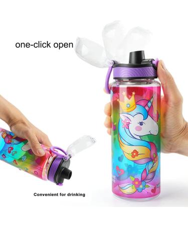 Cute Unicorn Water Bottle for School Kids Girls - BPA Free, Leak Proof, Easy to Clean - 23oz - Buy Online on GoSupps.com