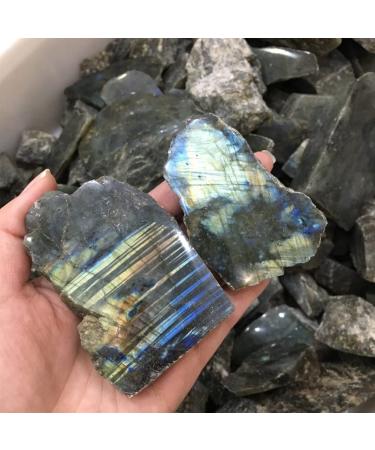 Specimen 2pcs Natural Rough Quartz Specimen Labradorite Crystal Samples 120-130g