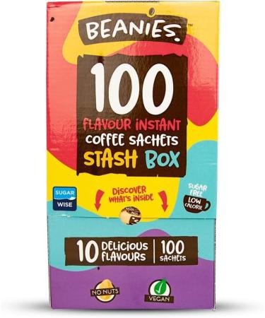 Beanies Flavoured Coffee Sticks - 100 Sticks in a Box | Delicious Coffee on the Go - Buy Online on GoSupps.com
