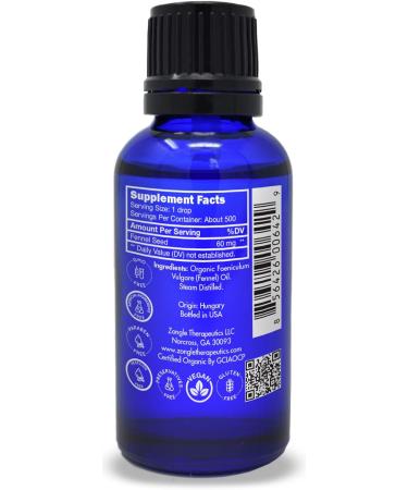 Organic Fennel Essential Oil - 100% Pure Food Grade - Zongle Therapeutics 1 OZ | International Shipping Available - Buy Online on GoSupps.com