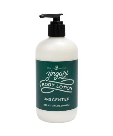 Zingari Man Body Lotion   Unscented Moisturizer for Dry Skin   Fast Absorbing Non-Greasy Scentless Formula   Hydrating Cream for Men   Suitable for Extra Sensitive Skin  12 fl oz