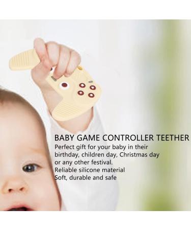 Silicone Game Controller Baby Teether Toy | Safe Soft Teething Toy for Gamer Parents & Future Gamer Kids - Beige - Buy Online on GoSupps.com