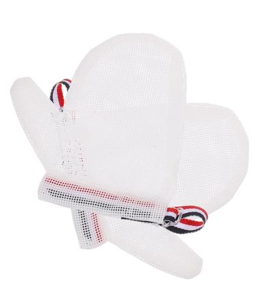 minkissy 2 Pairs Anti-eating Gloves Items Finger Sucking Guard Nail Biting Treatment Pacifier Thumb Sucking Stop for Infant Thumb Breathable Girl Child Nylon White Thing