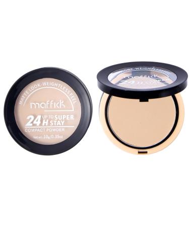 HD Finishing Pressed Setting Powder Matte Finish Pressed Powder with Puff Coverage Even Skin Tone Oil-Control Long-Lasting Baking Setting Powder for All Skin Types 02 Natural Color