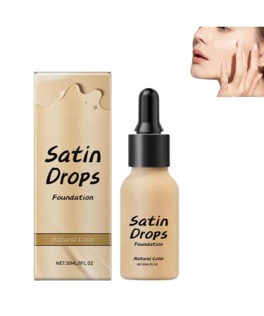 Satin Drops Full Coverage Liquid Foundation Lightweight, long-lasting liquid foundation Brightens skin