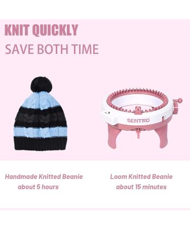 48-Needle Smart Knitting Loom Machine Kit in Brown - DIY Knit Scarf, Hat, Sock - Row Counter, Double Knit - For Adults/Kids - Buy Online on GoSupps.com